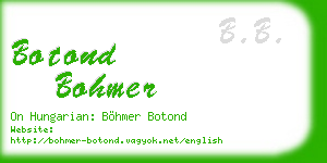 botond bohmer business card